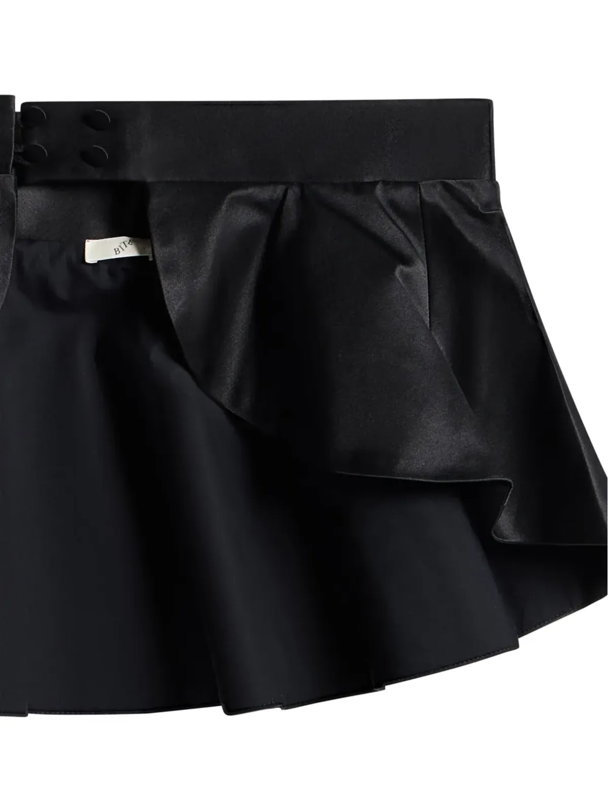 BITE Studios ruffled satin belt - Black - 画像2