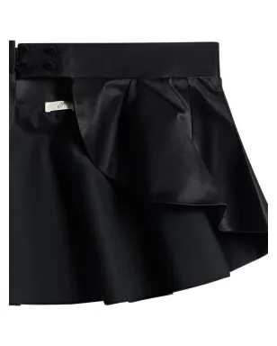 BITE Studios ruffled satin belt - Black - サムネイル2