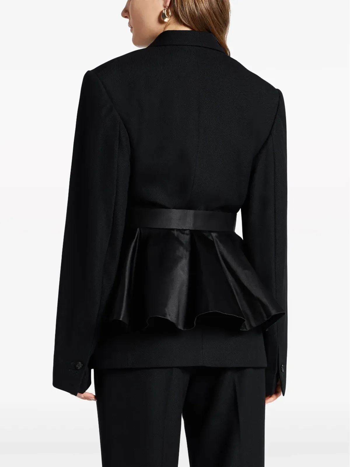 BITE Studios ruffled satin belt - Black - 画像4