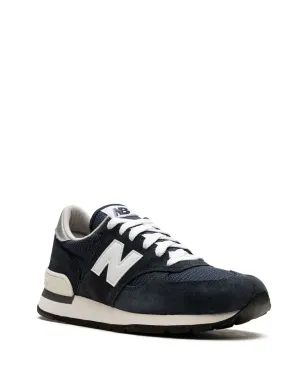 New Balance 990 v1 ネイビー/ホワイト スニーカー - サムネイル2