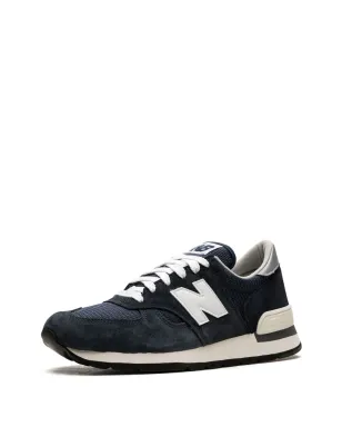 New Balance 990 v1 ネイビー/ホワイト スニーカー - サムネイル3