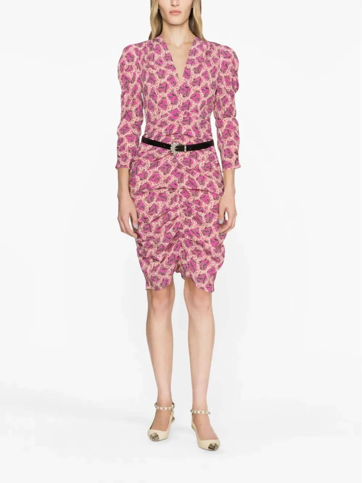 ISABEL MARANT Celina graphic-print dress - 画像2