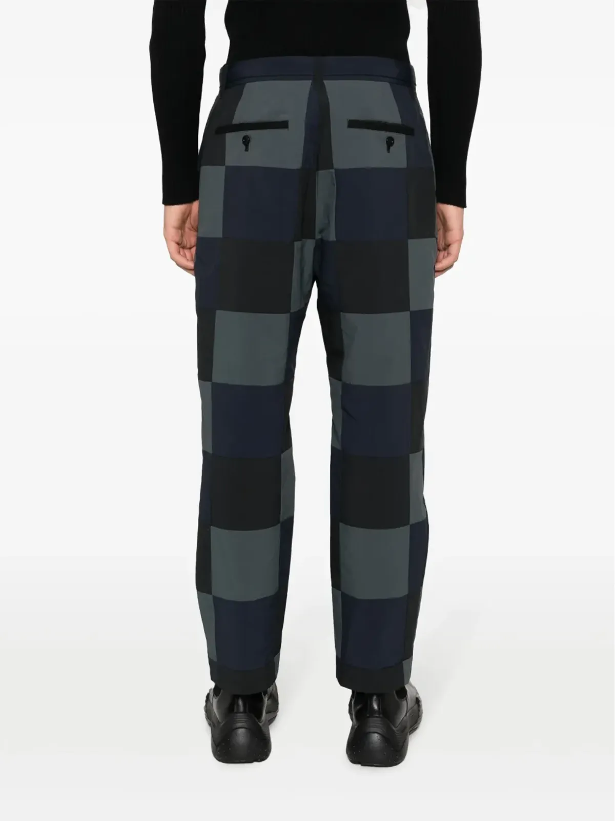 sacai チェッカーボード柄コットンチノパンツ - 画像4