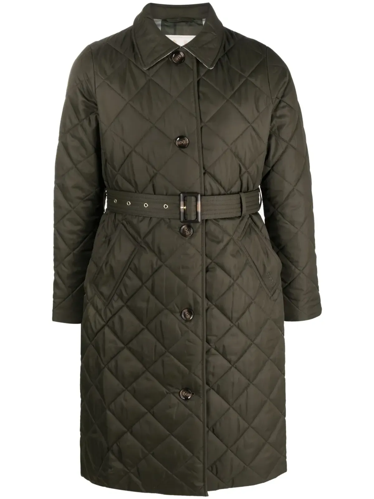 Barbour ダイヤモンドキルト シングルブレスト コート - 画像1