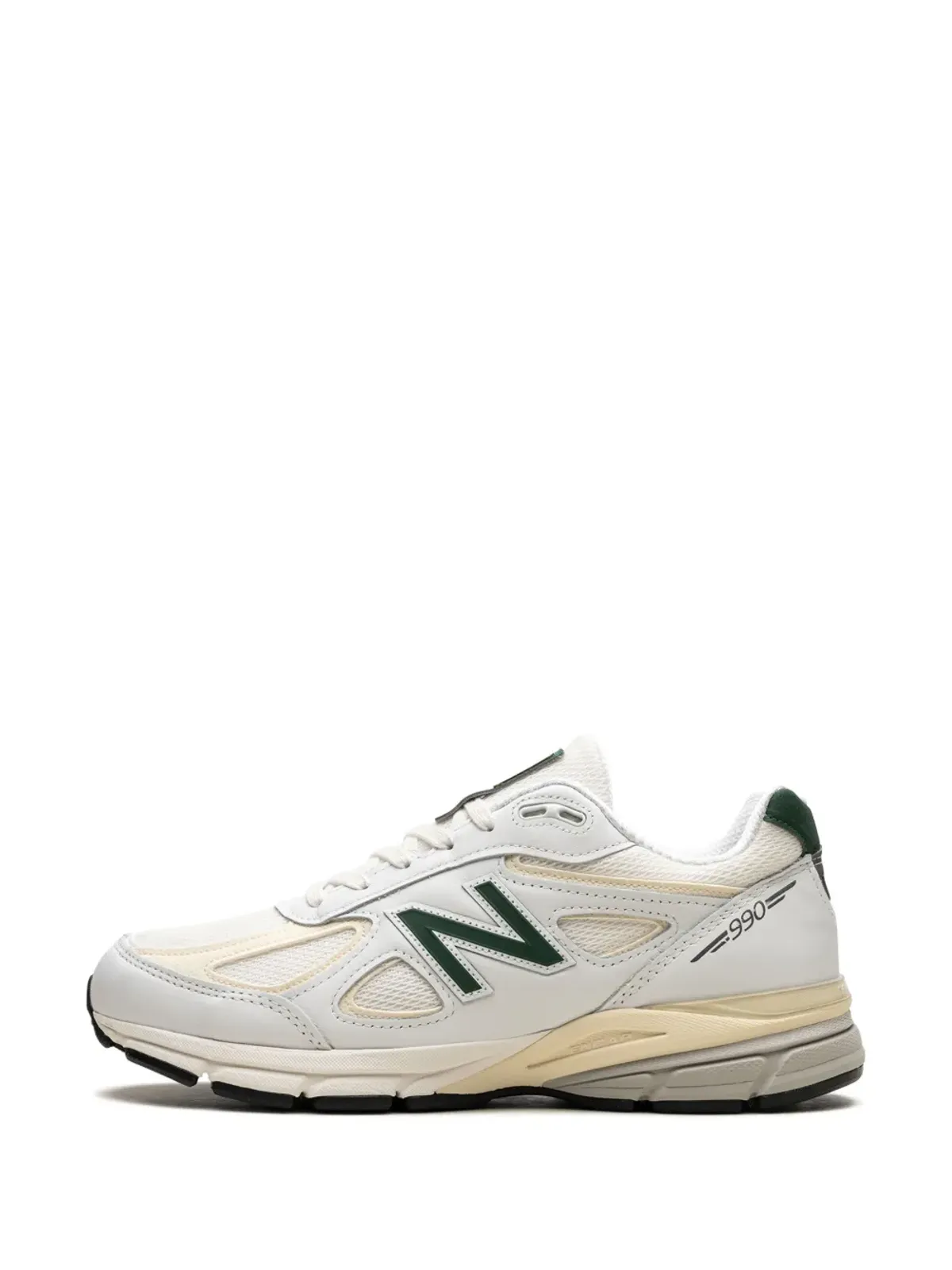 New Balance x Teddy Santis 990V4 Made In USA ホワイト×グリーン スニーカー - 画像5
