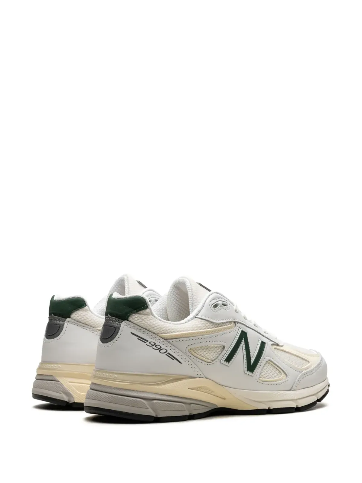 New Balance x Teddy Santis 990V4 Made In USA ホワイト×グリーン スニーカー - 画像3