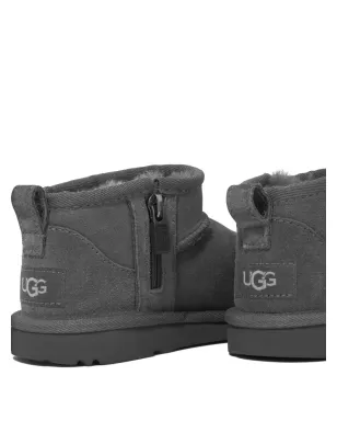 UGG Kids クラシック・ウルトラミニ シープスキン ブーツ - グレー - サムネイル4
