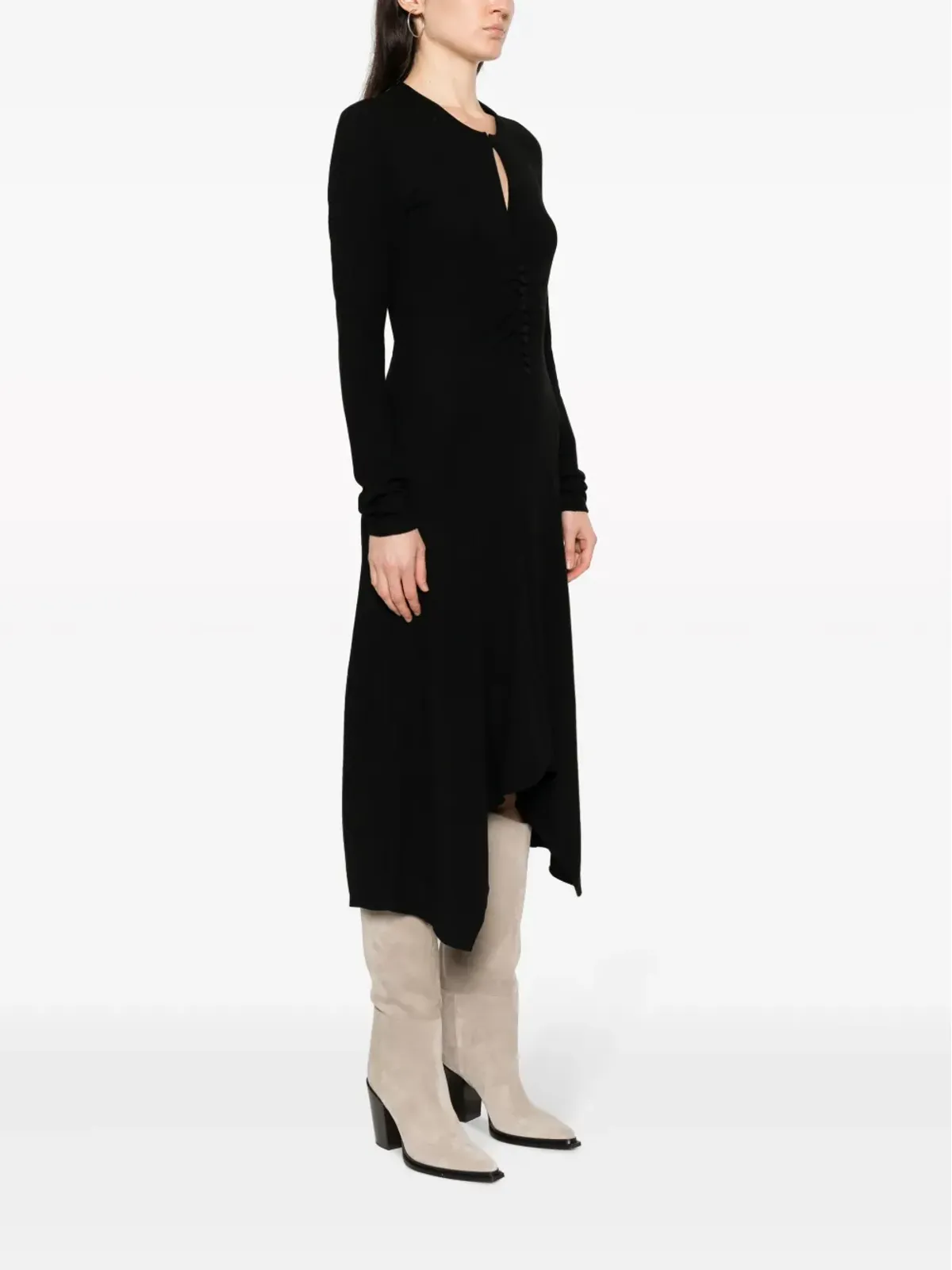 ISABEL MARANT ドリヤ ミディドレス ブラック - 画像3