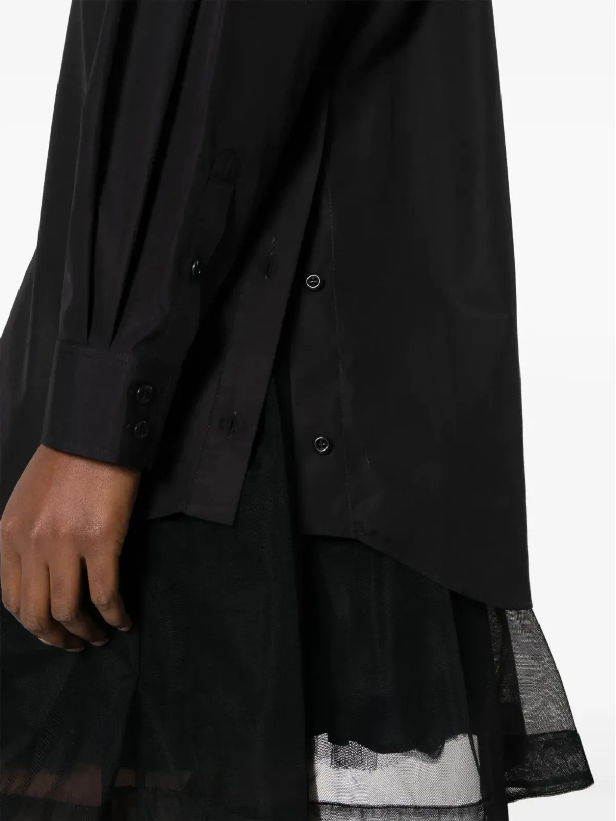 Simone Rocha アップリケディテール サイドボタン留めシャツ - 画像5
