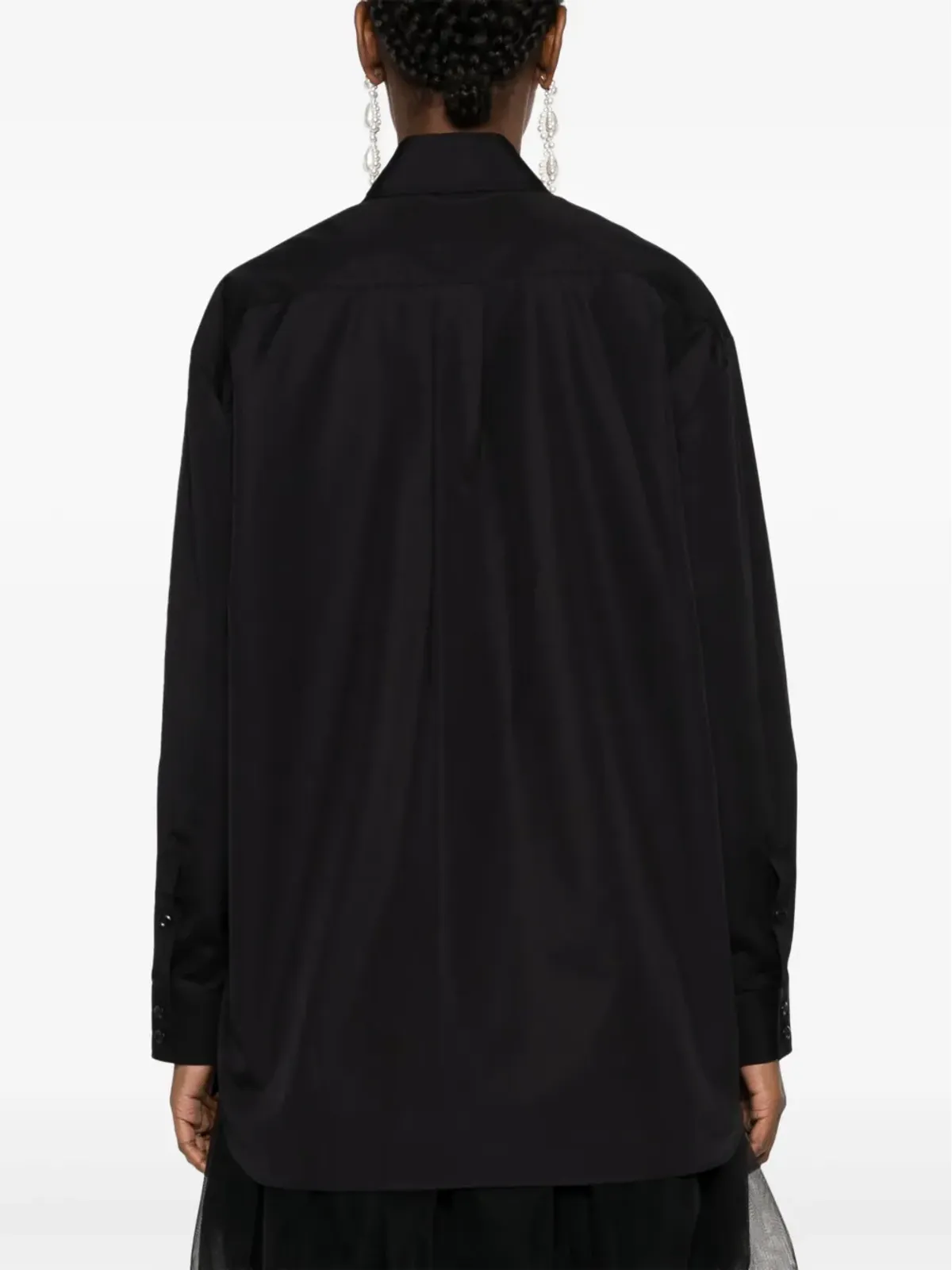 Simone Rocha アップリケディテール サイドボタン留めシャツ - 画像4