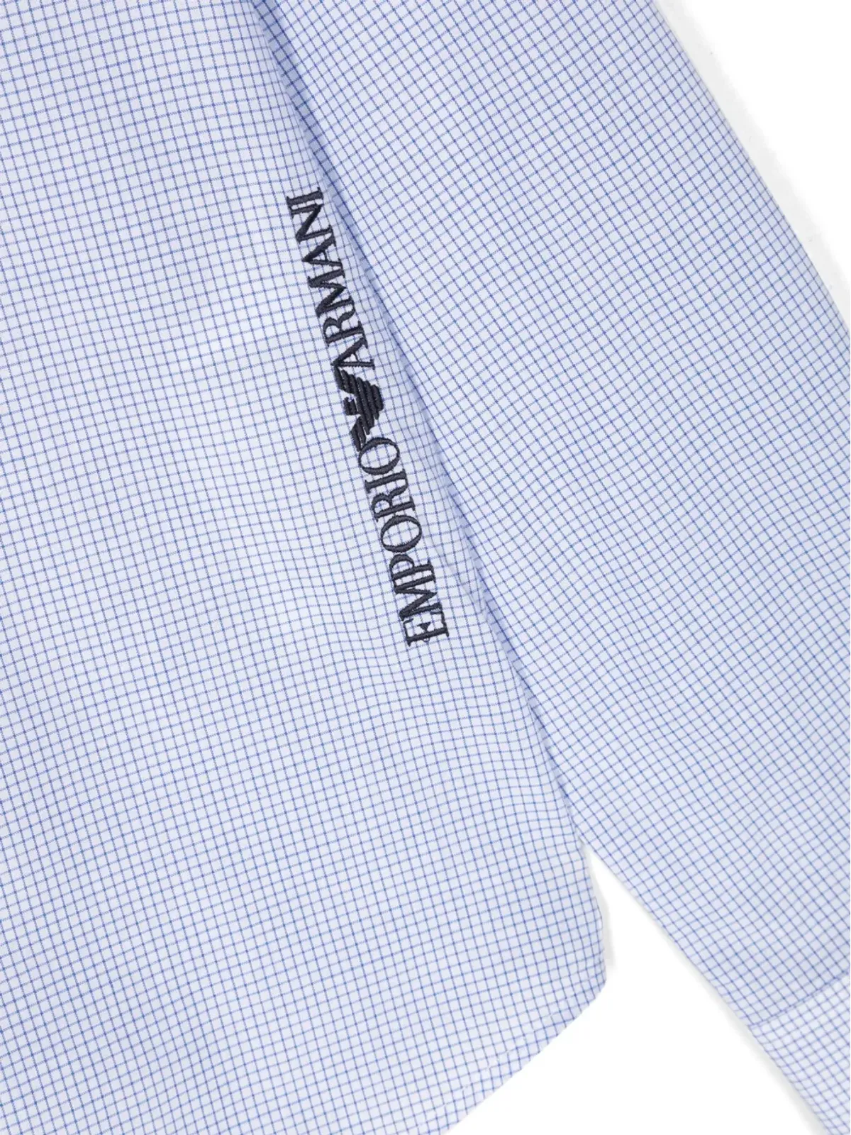 Emporio Armani Kids ロゴ刺繍コットンシャツ - 画像3
