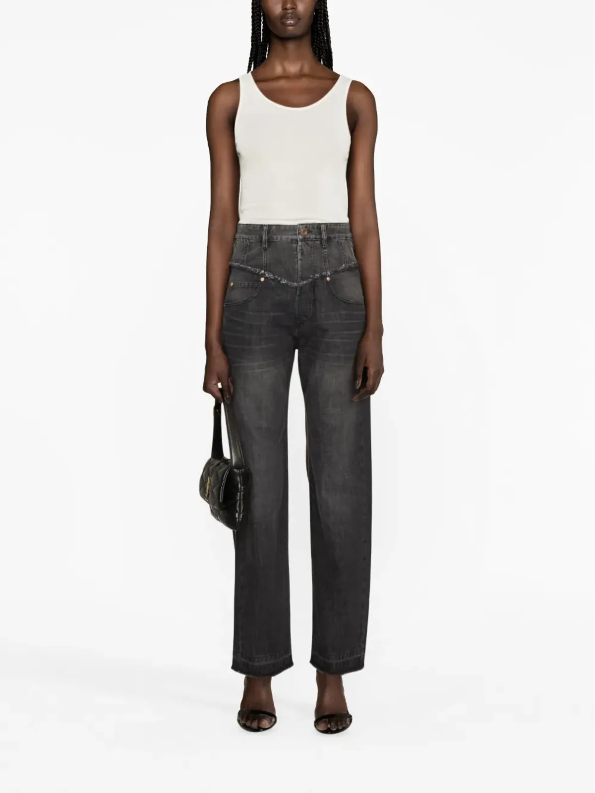 ISABEL MARANT Noemie ストレートレッグジーンズ - ブラック - 画像2