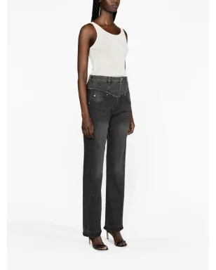 ISABEL MARANT Noemie ストレートレッグジーンズ - ブラック - サムネイル3
