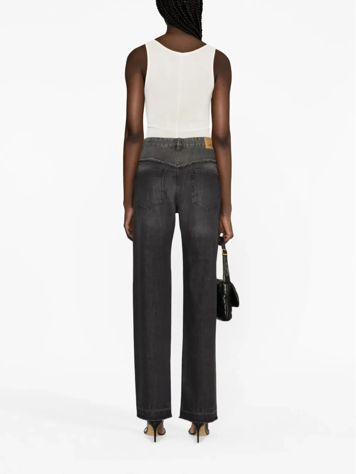 ISABEL MARANT Noemie ストレートレッグジーンズ - ブラック - 画像4