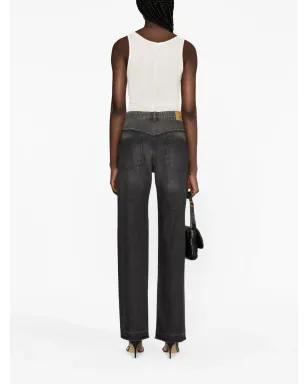 ISABEL MARANT Noemie ストレートレッグジーンズ - ブラック - サムネイル4