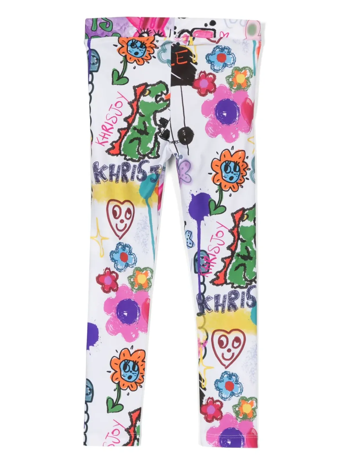 Khrisjoy Kids グラフィックプリント ウエストゴム入りレギンス - 画像2