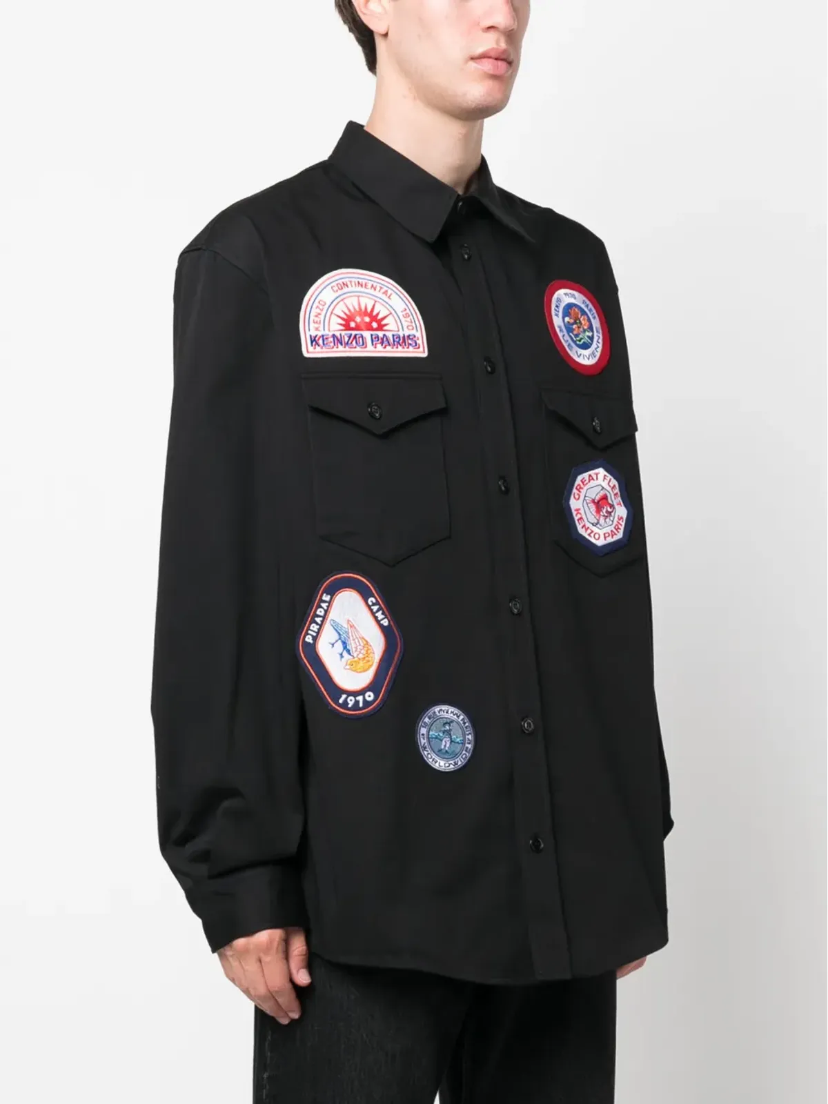 Kenzo アップリケロゴ コットンシャツ - 画像3