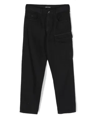 Emporio Armani Kids テーパードレッグ コットンパンツ - サムネイル1