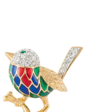 Susan Caplan Vintage 鳥モチーフ ブローチ（ゴールド） - サムネイル2