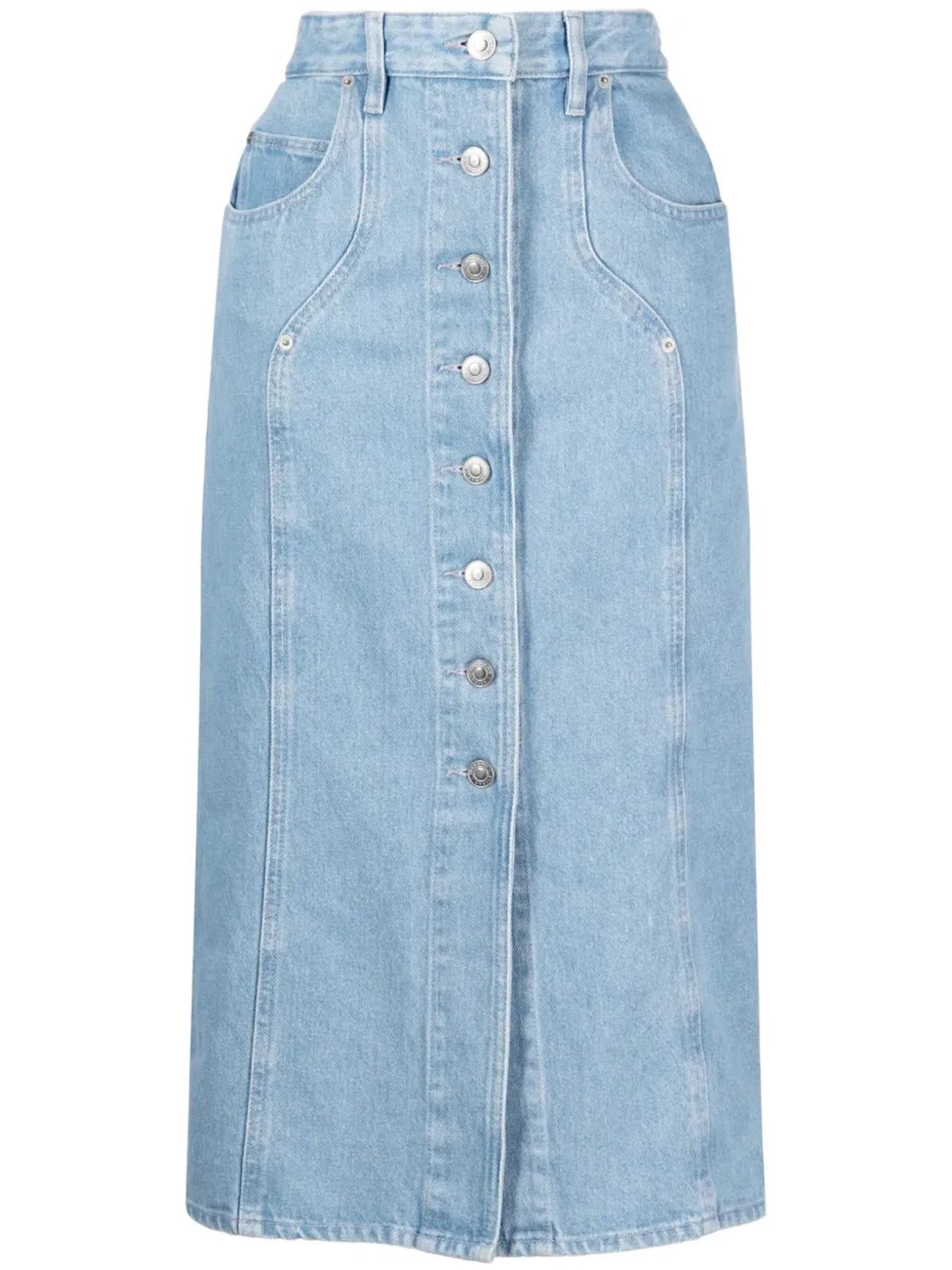 MARANT ÉTOILE ヴァンディ デニム ミディスカート ブルー - 画像1