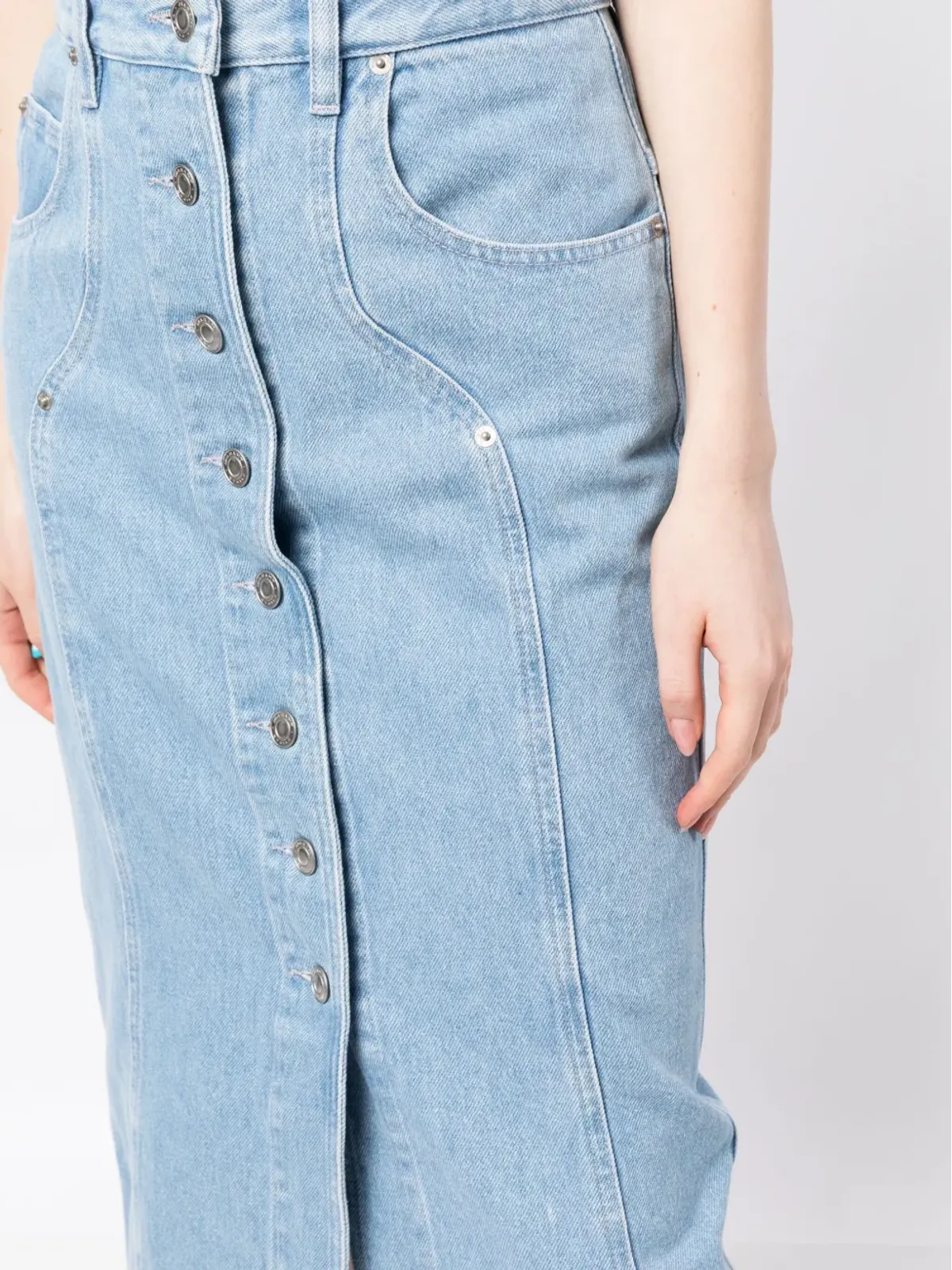 MARANT ÉTOILE ヴァンディ デニム ミディスカート ブルー - 画像5