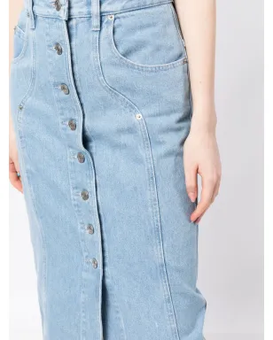 MARANT ÉTOILE ヴァンディ デニム ミディスカート ブルー - サムネイル5