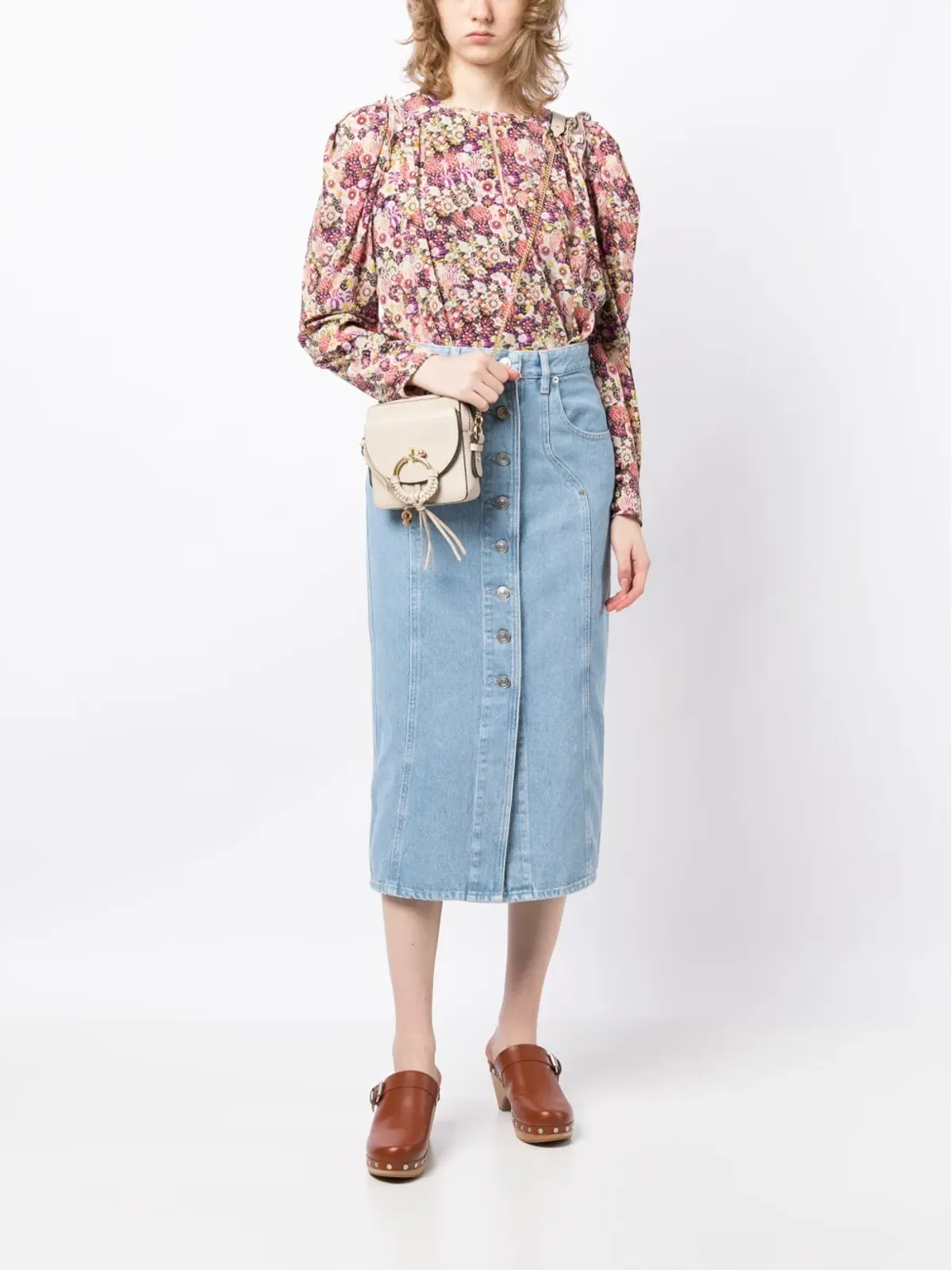 MARANT ÉTOILE ヴァンディ デニム ミディスカート ブルー - 画像2