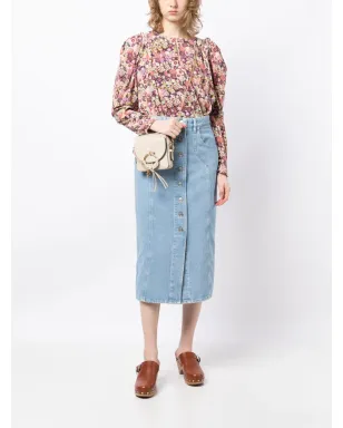 MARANT ÉTOILE ヴァンディ デニム ミディスカート ブルー - サムネイル2