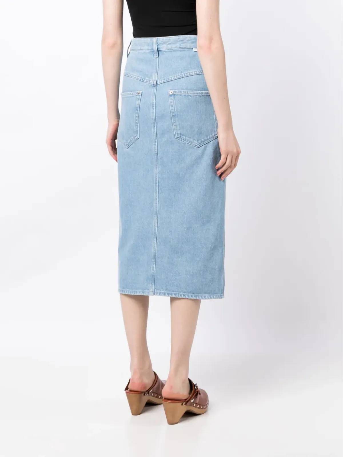 MARANT ÉTOILE ヴァンディ デニム ミディスカート ブルー - 画像4