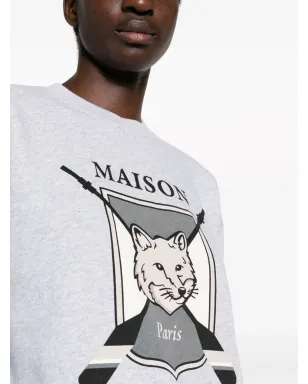 Maison Kitsuné キツネモチーフ メランジコットン スウェットシャツ - サムネイル5