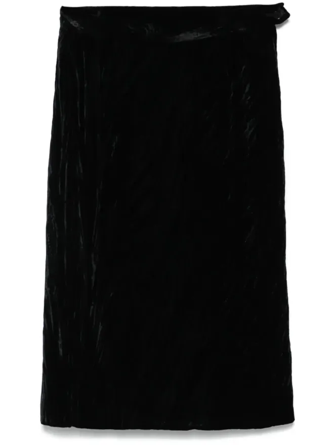 Saint Laurent Pre-Owned Saint Laurent Pre-Owned 1980年代ベルベットペンシルスカートの商品画像