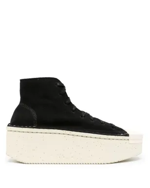 Y-3 レースアップ・プラットフォームスニーカー - サムネイル1