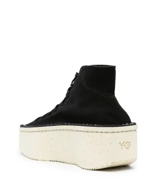 Y-3 レースアップ・プラットフォームスニーカー - サムネイル3