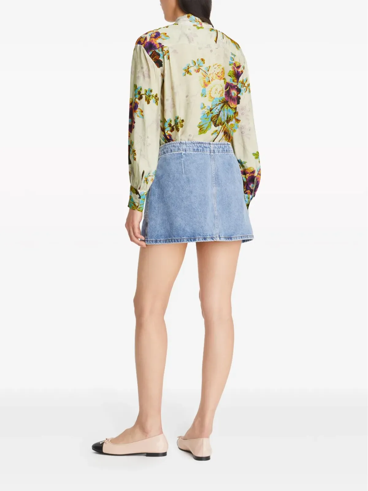 Tory Burch 花柄ボウタイブラウス - 画像4