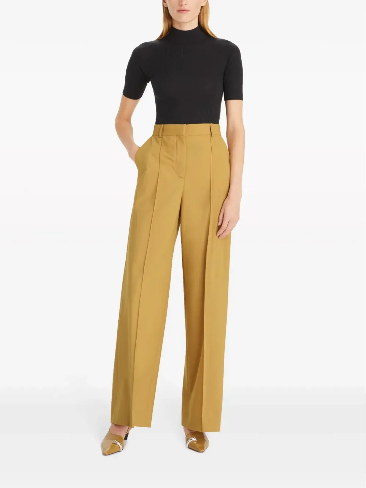 Tory Burch ワイドレッグ ウールパンツ - 画像2