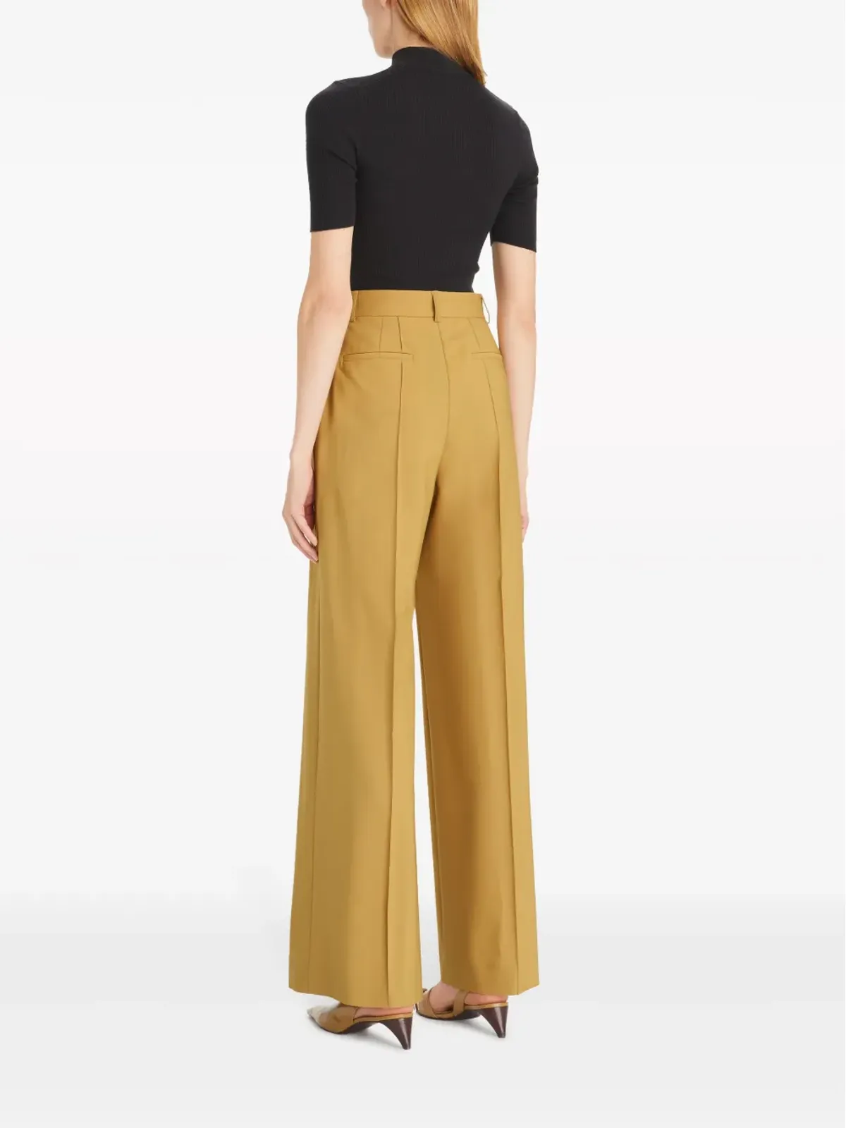 Tory Burch ワイドレッグ ウールパンツ - 画像3