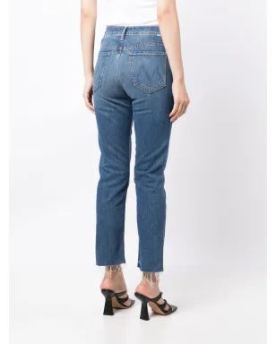 MOTHER トムキャット ストーンウォッシュ クロップド ジーンズ - ブルー - サムネイル4