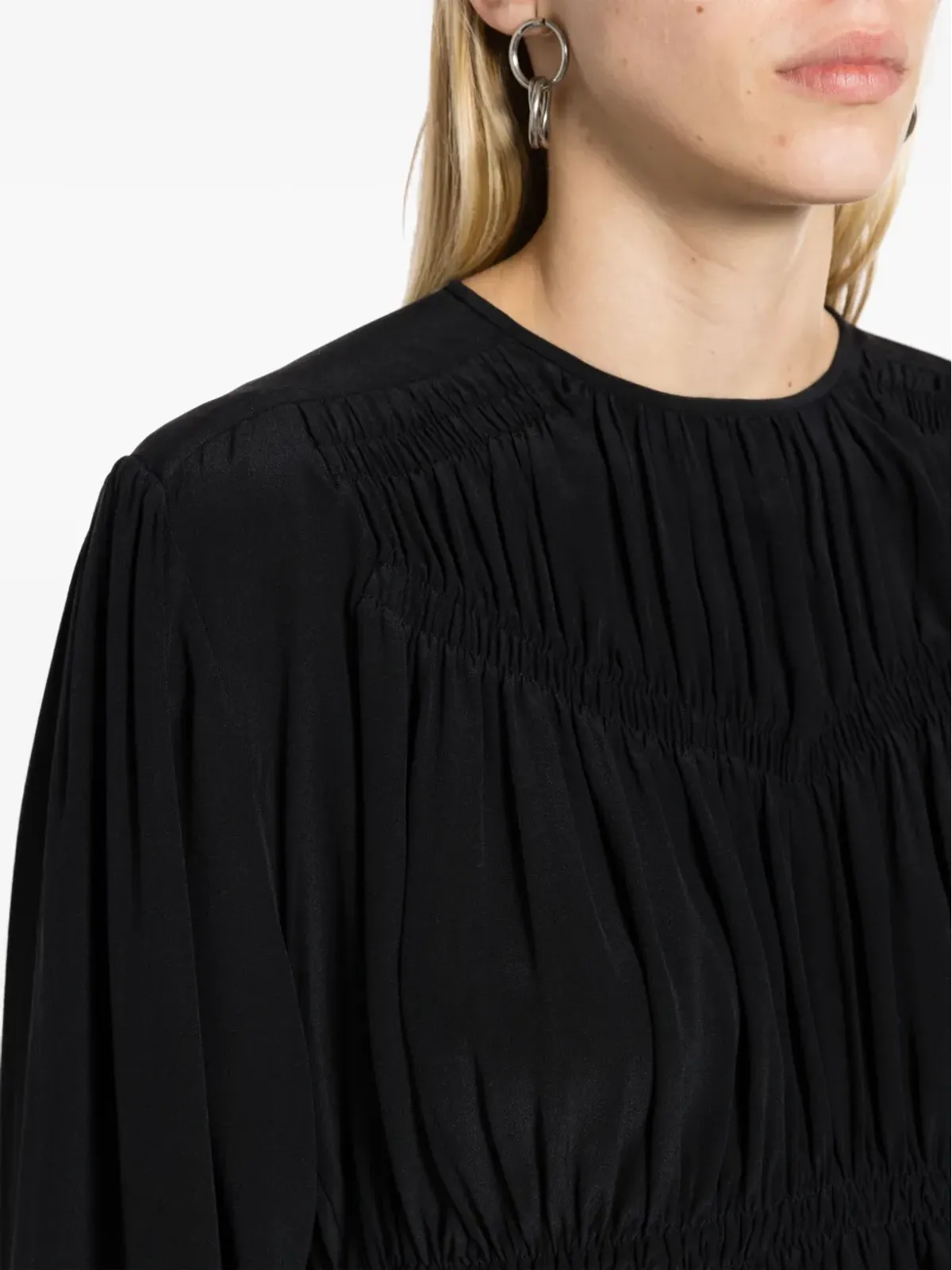 ISABEL MARANT Nelinoプリーツシルクブラウス - 画像5