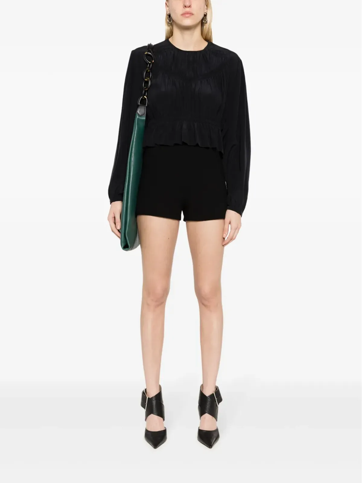 ISABEL MARANT Nelinoプリーツシルクブラウス - 画像2