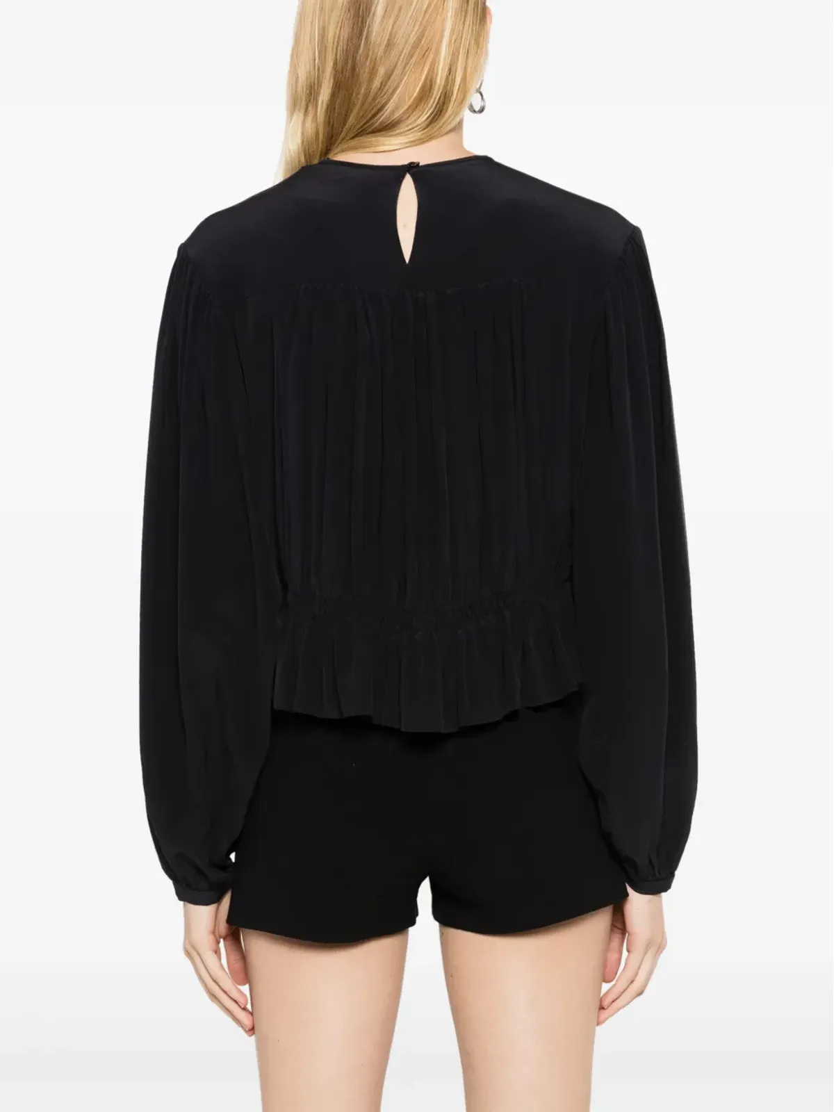ISABEL MARANT Nelinoプリーツシルクブラウス - 画像4