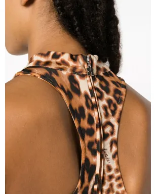 ROTATE BIRGER CHRISTENSEN レオパード柄クロップトップ - サムネイル5