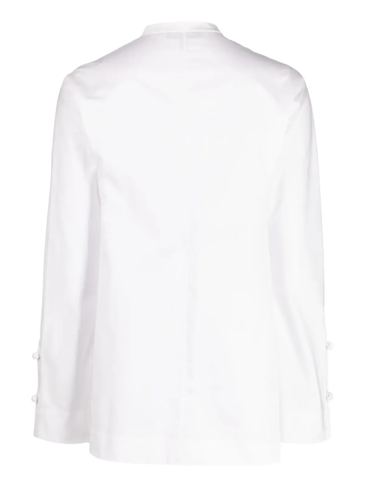 SHIATZY CHEN band-collar poplin shirt - White - 画像2