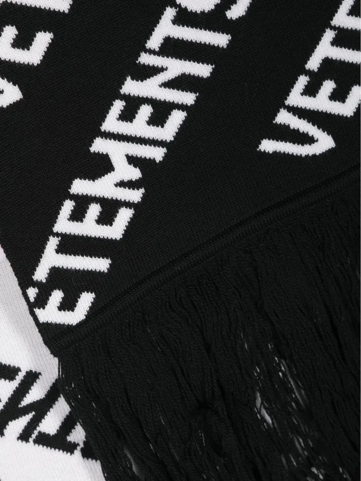 VETEMENTS ロゴ入りインターシャメリノウールスカーフ - 画像3