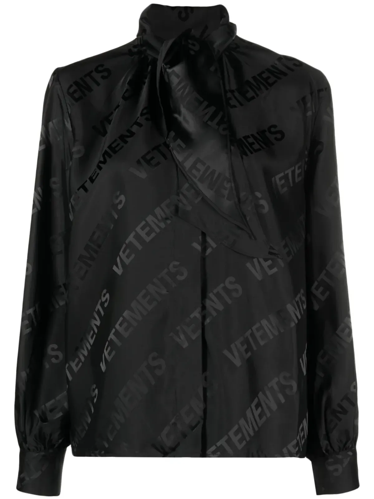 VETEMENTS ロゴジャカード ボタンアップシャツ - 画像1