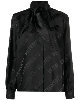 VETEMENTS ロゴジャカード ボタンアップシャツ - サムネイル1