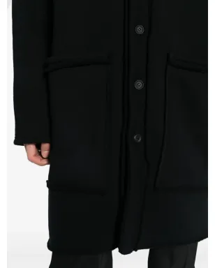 Yohji Yamamoto raw-edge knitted cardigan - Black - サムネイル5