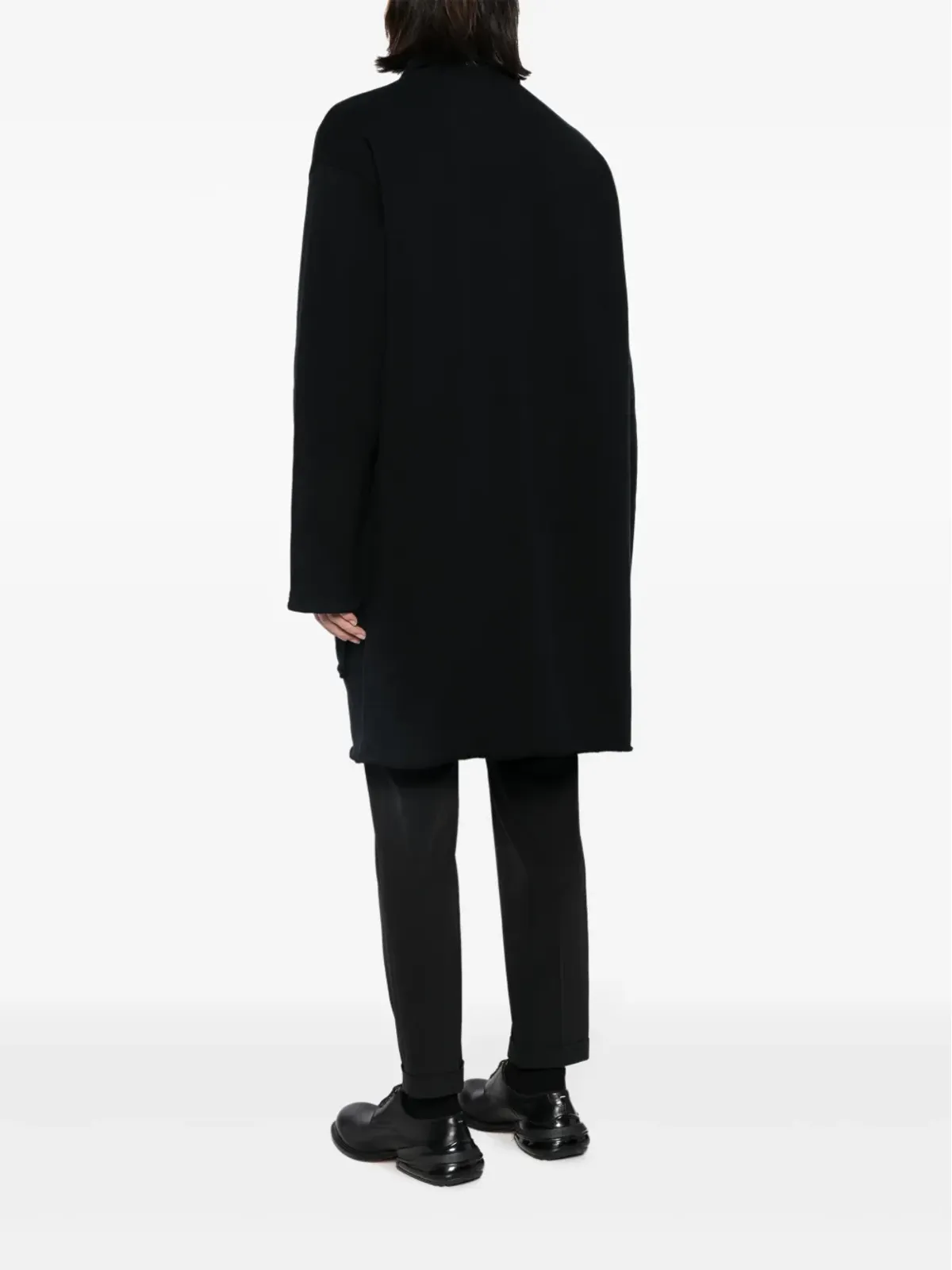 Yohji Yamamoto raw-edge knitted cardigan - Black - 画像4