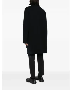 Yohji Yamamoto raw-edge knitted cardigan - Black - サムネイル4