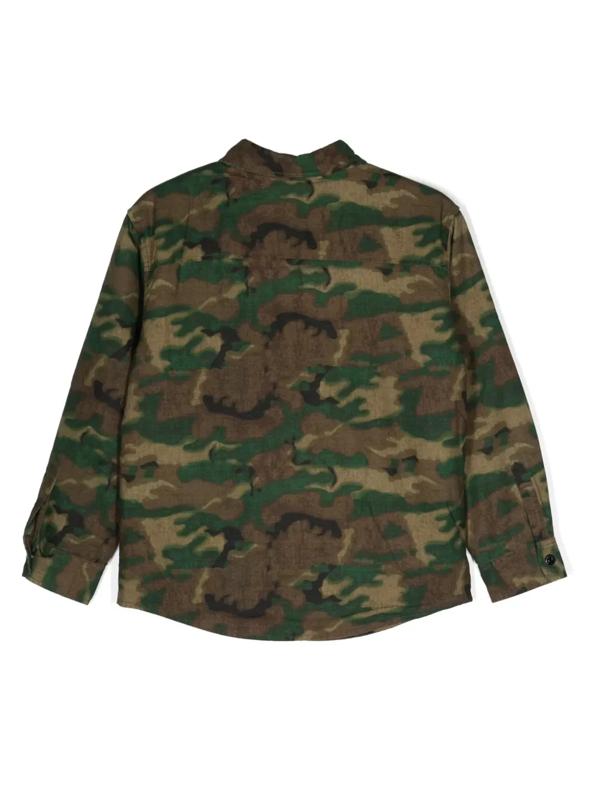 DSQUARED2 KIDS カモフラージュ柄 ロゴパッチ シャツ - 画像2