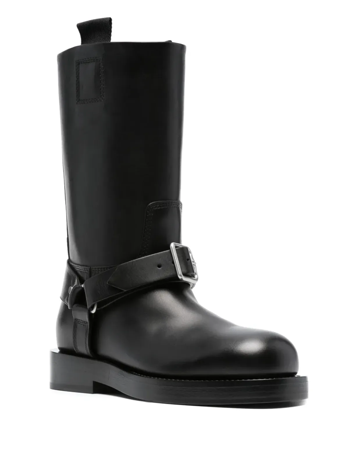 Burberry バックルストラップ レザーブーツ - 画像2